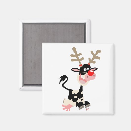 Kerstmis Rendier vervalste magneet (Voorkant / Achterkant)