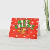 Kerstmis rendier wenskaart  kaart (Voorkant)