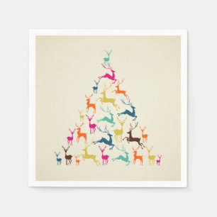 Kerstmis rendierboom  servet