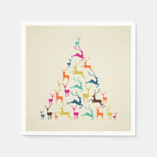 Kerstmis rendierboom  servet (Voorkant)