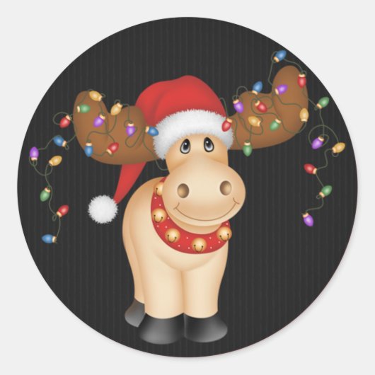 Kerstmis rendieren 1 - Vakantie Stickers (Voorkant)