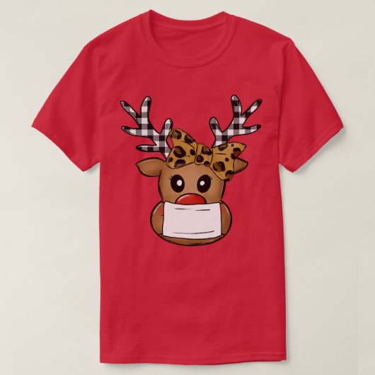 Kerstmis rendieren 4 t-shirt (Design voorkant)