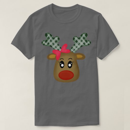 Kerstmis rendieren 8 t-shirt (Design voorkant)