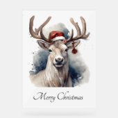 Kerstmis rendieren, aanpasbaar acryl bord (Voorkant)