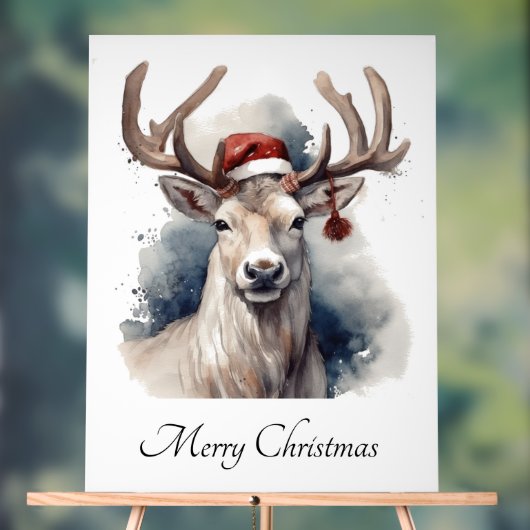 Kerstmis rendieren, aanpasbaar acryl bord (Neutraal)