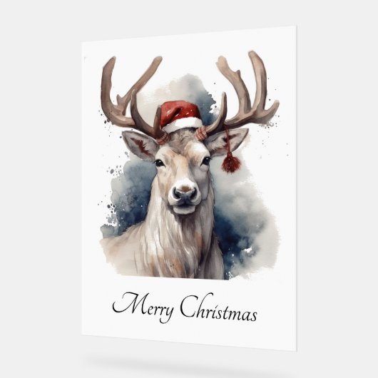 Kerstmis rendieren, aanpasbaar acryl bord (Hoek)