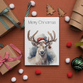 Kerstmis rendieren, aanpasbaar feestdagenkaart