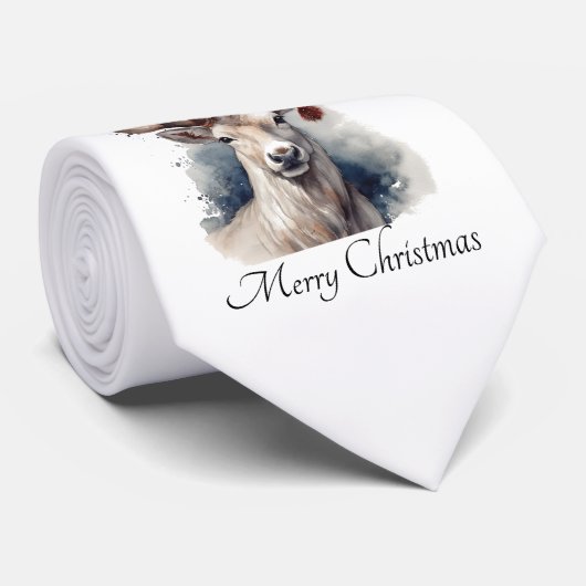 Kerstmis rendieren, aanpasbaar stropdas (Opgerold)
