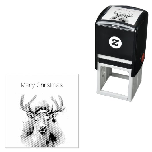 Kerstmis rendieren, aanpasbaar zelfinktende stempel (In situ)