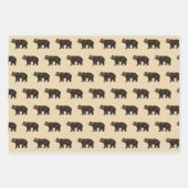 Kerstmis rendieren, Beer en dennenboom Inpakpapier Vel (Voorkant 3)