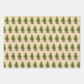 Kerstmis rendieren, Beer en dennenboom Inpakpapier Vel (Voorkant 2)