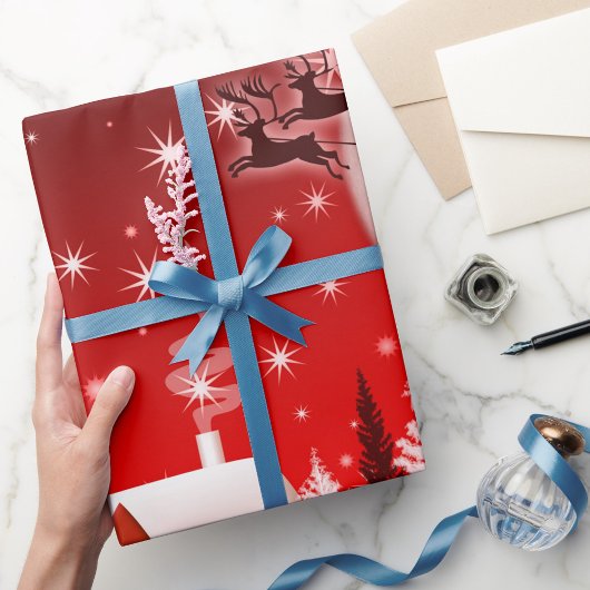 Kerstmis rendieren cadeaupapier