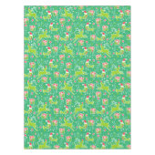 Kerstmis rendieren en vogel groene tafelkleed (Voorkant)