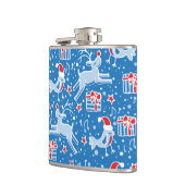 Kerstmis rendieren en zingende vogel heup kolf heupfles (Links)