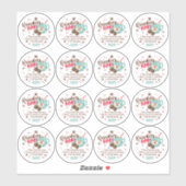 Kerstmis rendieren Hot Cacao Bomb Instructies Sticker (Vel)