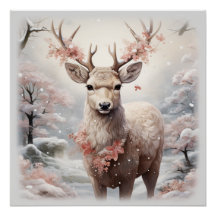 Kerstmis rendieren in het bos