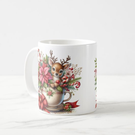 Kerstmis rendieren Mok 4 (Voorkant links)