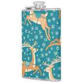 Kerstmis rendieren:  naadloos patroon. heupfles (Links)