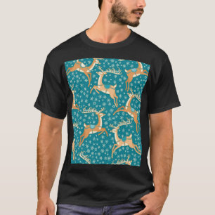 Kerstmis rendieren: naadloos patroon. t-shirt