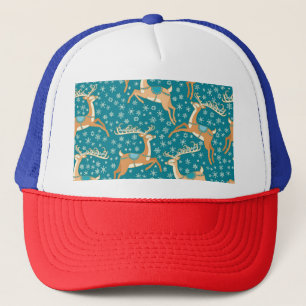 Kerstmis rendieren:  naadloos patroon. trucker pet