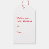 Kerstmis rendieren parsen met vogelcadeau label cadeaulabel (Achterkant)