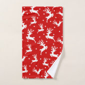 Kerstmis Rendieren Rode Dekensprei Bad Handdoek (Handdoek)