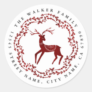 Kerstmis rendieren ronde Stickers