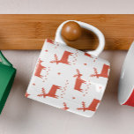 Kerstmis rendieren. Rood bos dierlijk patroon Koffiemok<br><div class="desc">Kerst rood bosgebied rendierpatroon Koffie Mok voor wintervakantie.</div>