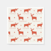Kerstmis rendieren. Rood bos dierlijk patroon Servet (Voorkant)