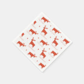 Kerstmis rendieren. Rood bos dierlijk patroon Servet (Hoek)