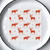 Kerstmis rendieren. Rood bos dierlijk patroon Servet