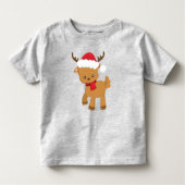 Kerstmis rendieren, Schattige rendier, Santa Hat Kinder Shirts (Voorkant)