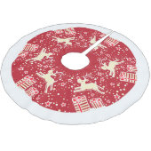 Kerstmis rendieren springen over geschenken boom r kerstboom rok (Gekanteld)