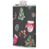 Kerstmis rendieren: Waterverf naadloos patroon Heupfles (Links)