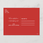 Kerstmis rendieren winter sneeuwvlokken vakantie f feestdagenkaart (Achterkant)