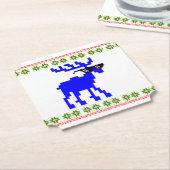 Kerstmis, rendierkerst kartonnen onderzetters (Gekanteld)