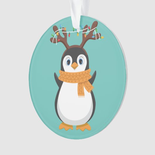 Kerstmis: rendierkerstfeestdag Pajama Ornament (voorkant)