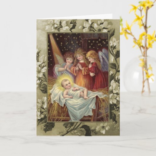 Kerstmis Reproductie Kaart (Gele Bloem)