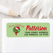 Kerstmis-retour-label Etiket (Insitu)