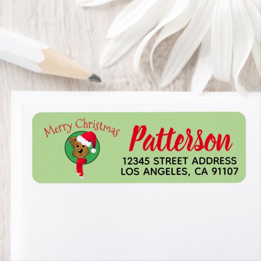 Kerstmis-retour-label Etiket (Insitu)