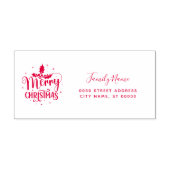 Kerstmis Retouradres Zelfinkende Stempel (Design)