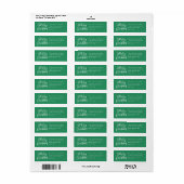 Kerstmis retouradreslabel etiket (Full Sheet)