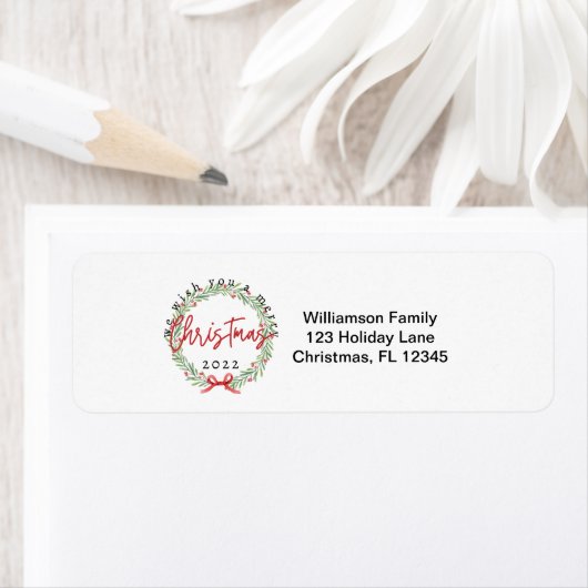Kerstmis-retournerlabels voor kerstkaart etiket (Insitu)