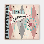 Kerstmis Retro 01 Magneet (Voorkant)