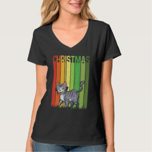 Kerstmis Retro Bobcats Schattige Groep Bijpassende T-shirt