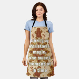 Kerstmis Retro‑Boho Peperkoek Magische Chef Schort