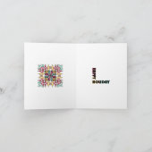 Kerstmis Retro Boom Feestdagen Kaart (Binnen)