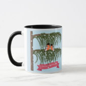 Kerstmis , Retro , Goudvinken Mok (Links)