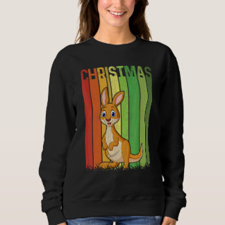 Kerstmis Retro Kangoeroe Schattige Groep Matching  Trui