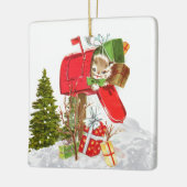 Kerstmis Retro Katten Keramische Versiering Keramisch Ornament (Links)